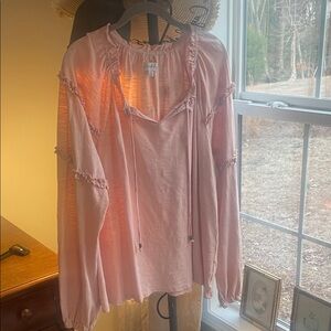 Wonderly Soft Pink Ruffled Blouse